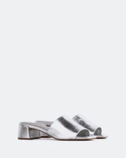 Mid Heels-L'INTERVALLE Fortunata Silver Metal