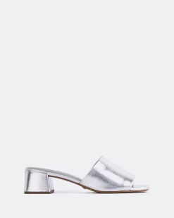 Mid Heels-L'INTERVALLE Fortunata Silver Metal