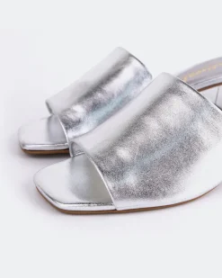 Mid Heels-L'INTERVALLE Fortunata Silver Metal