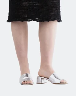 Mid Heels-L'INTERVALLE Fortunata Silver Metal
