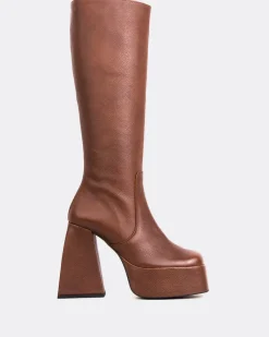 Platform|Tall Boots-L'INTERVALLE Freaky Tan Leather