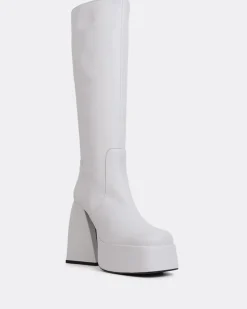 Platform|Tall Boots-L'INTERVALLE Freaky White Leather