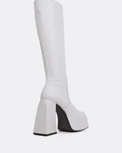 Platform|Tall Boots-L'INTERVALLE Freaky White Leather