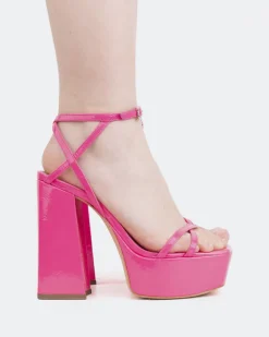 Platform|Strappy-L'INTERVALLE Fremont, Pink Naplack/Naplack Rose