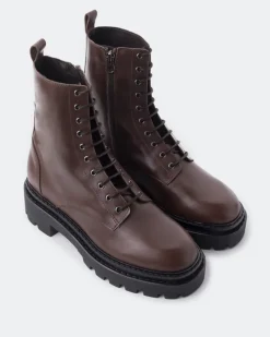 Ankle Boots-L'INTERVALLE Freud Brown Leather
