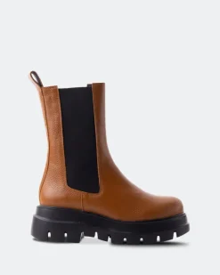 Chelsea|Ankle Boots-L'INTERVALLE Frisco Tan Leather
