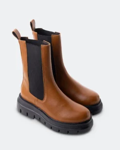 Chelsea|Ankle Boots-L'INTERVALLE Frisco Tan Leather