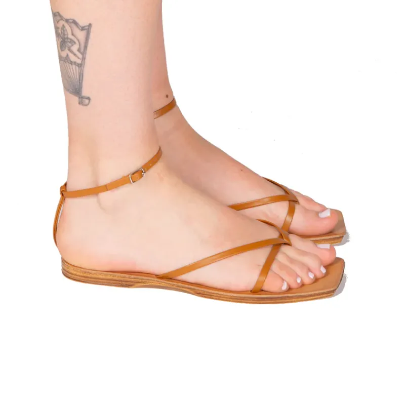 Flats-L'INTERVALLE Fujo Tan Leather
