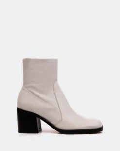 Ankle Boots-L'INTERVALLE Furley Off White Leather