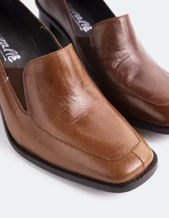 Pumps-L'INTERVALLE Gabiano Chestnut Leather
