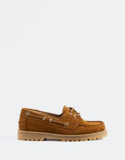 Loafers-L'INTERVALLE Gaia Chestnut Suede