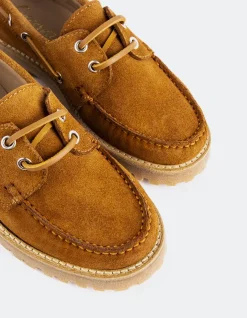 Loafers-L'INTERVALLE Gaia Chestnut Suede