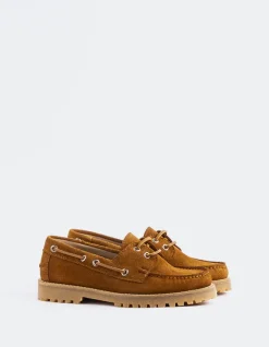 Loafers-L'INTERVALLE Gaia Chestnut Suede
