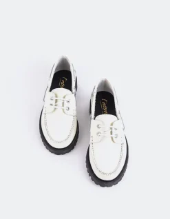 Loafers-L'INTERVALLE Gaia Off White Leather