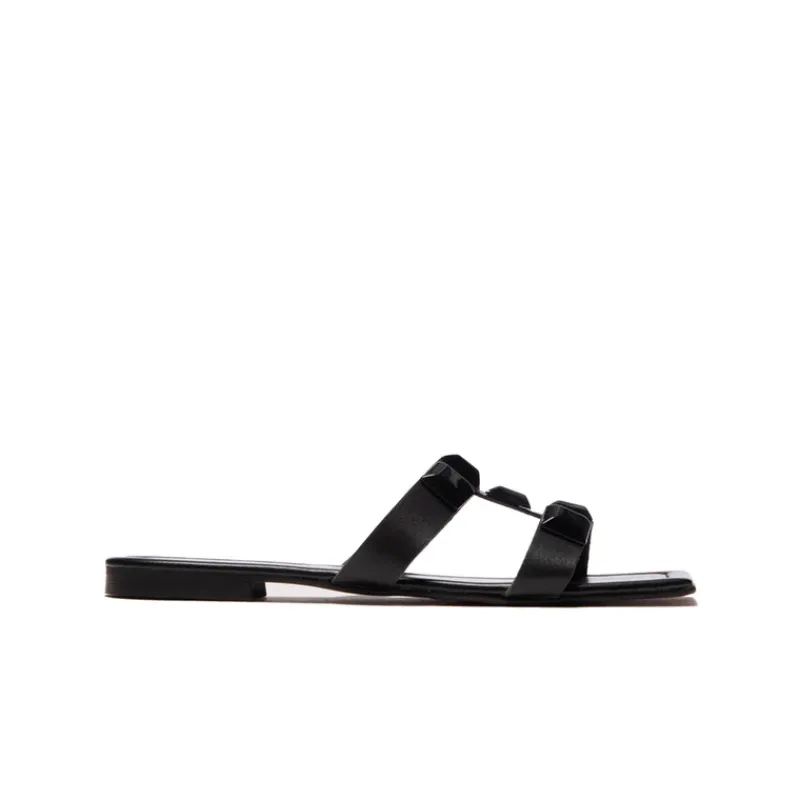 Flats|Mules-L'INTERVALLE Galia Black Leather