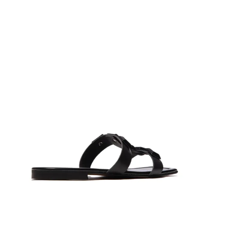 Flats|Mules-L'INTERVALLE Galia Black Leather