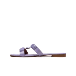 Flats|Mules-L'INTERVALLE Galia Lilac Leather
