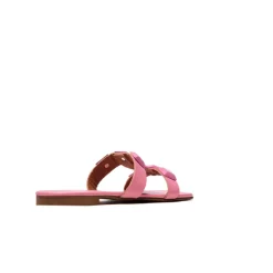 Flats|Mules-L'INTERVALLE Galia Pink Leather