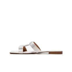 Flats|Mules-L'INTERVALLE Galia White Leather