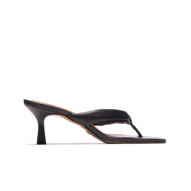 Mid Heels-L'INTERVALLE Gardenia Black Leather