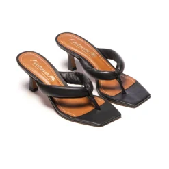Mid Heels-L'INTERVALLE Gardenia Black Leather