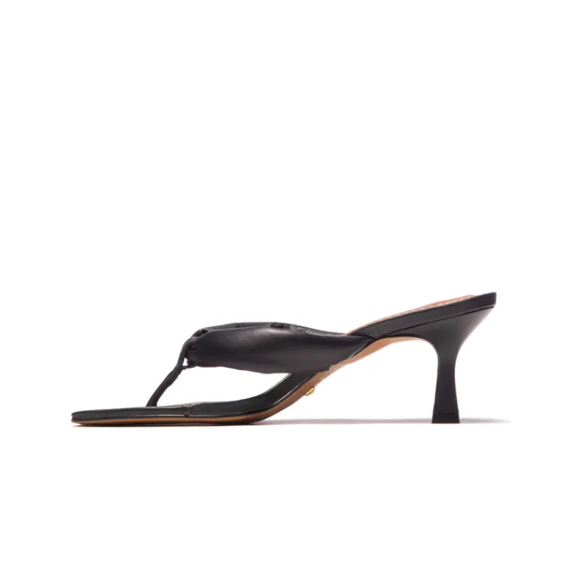 Mid Heels-L'INTERVALLE Gardenia Black Leather