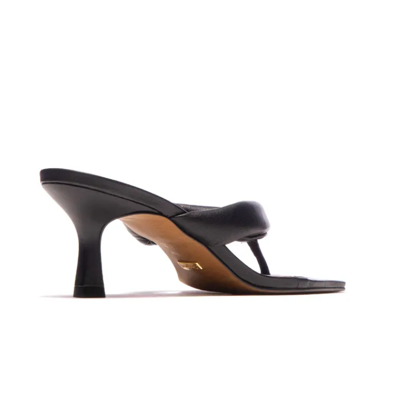 Mid Heels-L'INTERVALLE Gardenia Black Leather