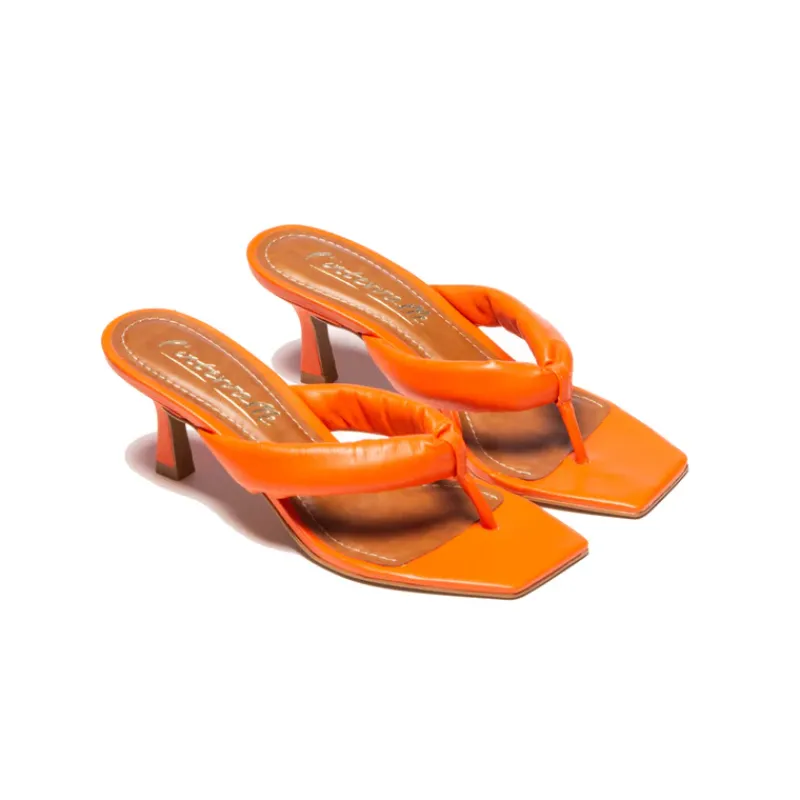 Mid Heels-L'INTERVALLE Gardenia Orange Leather