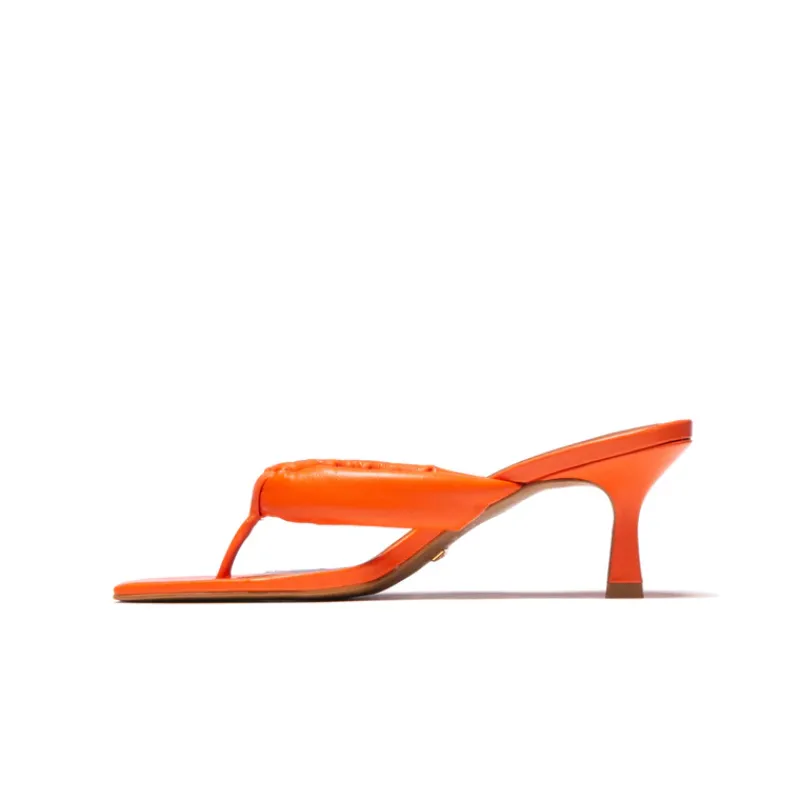 Mid Heels-L'INTERVALLE Gardenia Orange Leather