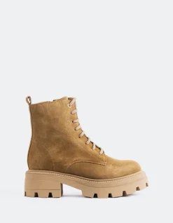 Lace-up|Ankle Boots-L'INTERVALLE Garrett Taupe Suede
