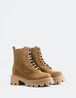 Lace-up|Ankle Boots-L'INTERVALLE Garrett Taupe Suede