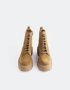 Lace-up|Ankle Boots-L'INTERVALLE Garrett Taupe Suede