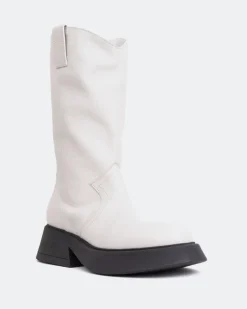 Ankle Boots-L'INTERVALLE Gaulle Off White Leather