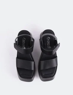 Platform-L'INTERVALLE Gentil Black Leather