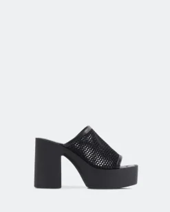 Platform-L'INTERVALLE Genuine Black Crochet