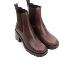 Chelsea|Ankle Boots-L'INTERVALLE Germains Brown Leather