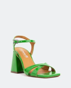 High Heels-L'INTERVALLE Giligan, Green Naplack/Naplack Vert