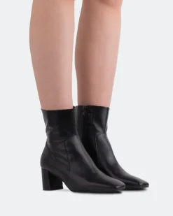 Ankle Boots-L'INTERVALLE Gillian Black Leather