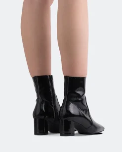 Ankle Boots-L'INTERVALLE Gillian Black Naplack