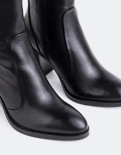 Ankle Boots-L'INTERVALLE Giove Black Leather