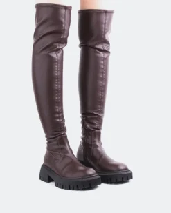 Over-the-knee|Stretch-L'INTERVALLE Gironde Brown Stretch