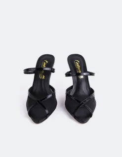 High Heels|Mules-L'INTERVALLE Gloxinia Black Leather