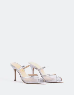 High Heels|Mules-L'INTERVALLE Gloxinia Silver Metal