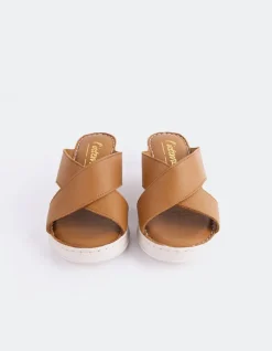 Wedges-L'INTERVALLE Govina Tan Leather