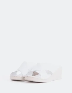Wedges-L'INTERVALLE Govina White Leather