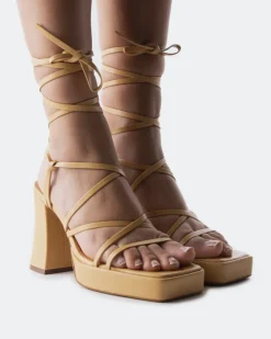 Platform|Strappy-L'INTERVALLE Grande Camel Leather
