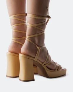 Platform|Strappy-L'INTERVALLE Grande Camel Leather