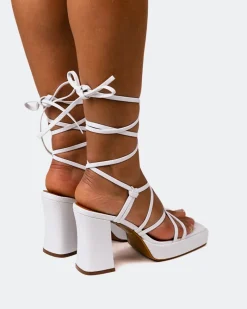 Platform|Strappy-L'INTERVALLE Grande White Leather