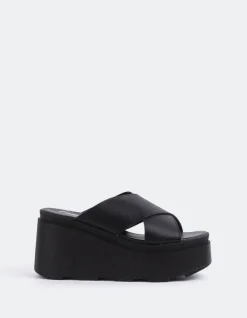 Platform-L'INTERVALLE Grateful Black Leather