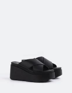 Platform-L'INTERVALLE Grateful Black Leather